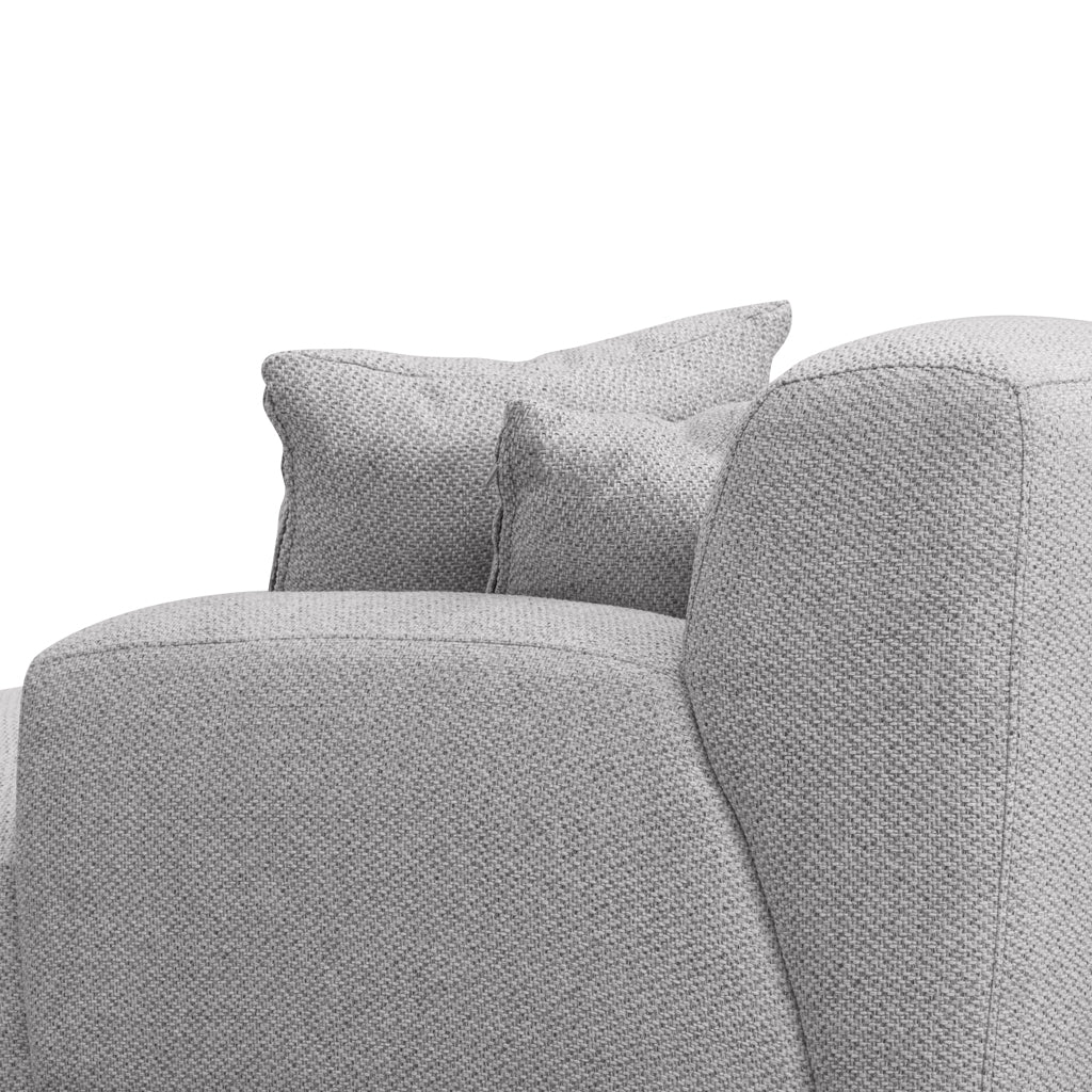 Jasleen 3 Seater Right Chaise Fabric Sofa - Sterling Sand Chaise Lounge Casa-Core   