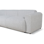 Elita 4 Seater Fabric Sofa - Silver Grey Boucle Sofa Blue Steel Sofa- Core