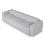 Elita 4 Seater Fabric Sofa - Silver Grey Boucle Sofa Blue Steel Sofa- Core