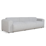 Elita 4 Seater Fabric Sofa - Silver Grey Boucle Sofa Blue Steel Sofa- Core