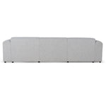 Elita 4 Seater Fabric Sofa - Silver Grey Boucle Sofa Blue Steel Sofa- Core