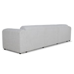 Elita 4 Seater Fabric Sofa - Silver Grey Boucle Sofa Blue Steel Sofa- Core