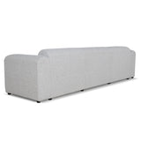 Elita 4 Seater Fabric Sofa - Silver Grey Boucle Sofa Blue Steel Sofa- Core