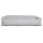 Elita 4 Seater Fabric Sofa - Silver Grey Boucle Sofa Blue Steel Sofa- Core