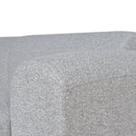 Elita 3 Seater Fabric Sofa - Silver Grey Boucle Sofa Blue Steel Sofa- Core