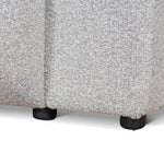 Elita 3 Seater Fabric Sofa - Silver Grey Boucle Sofa Blue Steel Sofa- Core