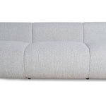 Elita 4 Seater Fabric Sofa - Silver Grey Boucle Sofa Blue Steel Sofa- Core