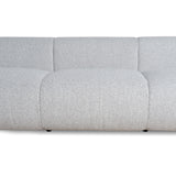 Elita 4 Seater Fabric Sofa - Silver Grey Boucle Sofa Blue Steel Sofa- Core