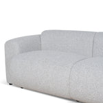 Elita 3 Seater Fabric Sofa - Silver Grey Boucle Sofa Blue Steel Sofa- Core