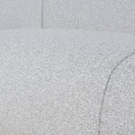 Elita 3 Seater Fabric Sofa - Silver Grey Boucle Sofa Blue Steel Sofa- Core