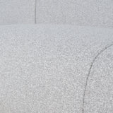 Elita 3 Seater Fabric Sofa - Silver Grey Boucle Sofa Blue Steel Sofa- Core