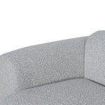 Elita 3 Seater Fabric Sofa - Silver Grey Boucle Sofa Blue Steel Sofa- Core