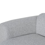 Elita 3 Seater Fabric Sofa - Silver Grey Boucle Sofa Blue Steel Sofa- Core