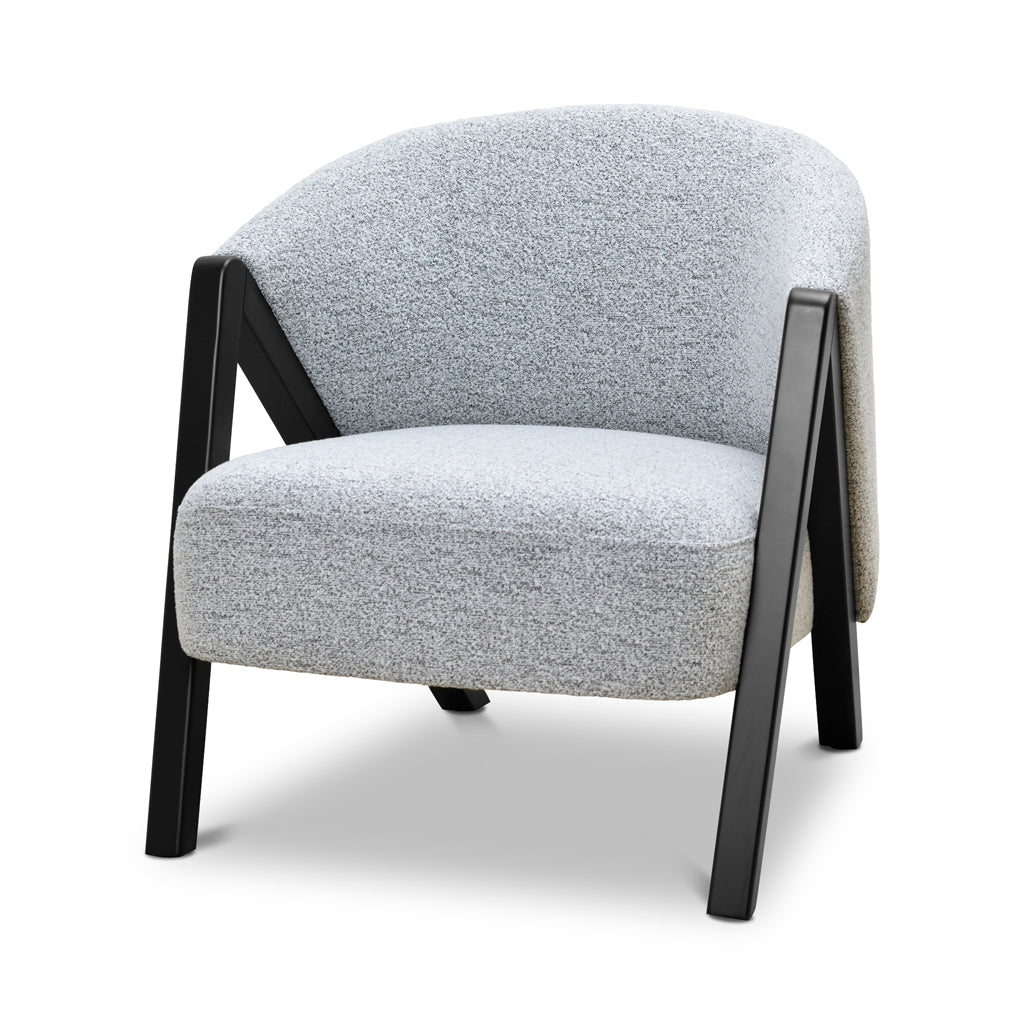 Freddie Fabric Armchair - Light Grey Fleck Armchair Iggy-Core   