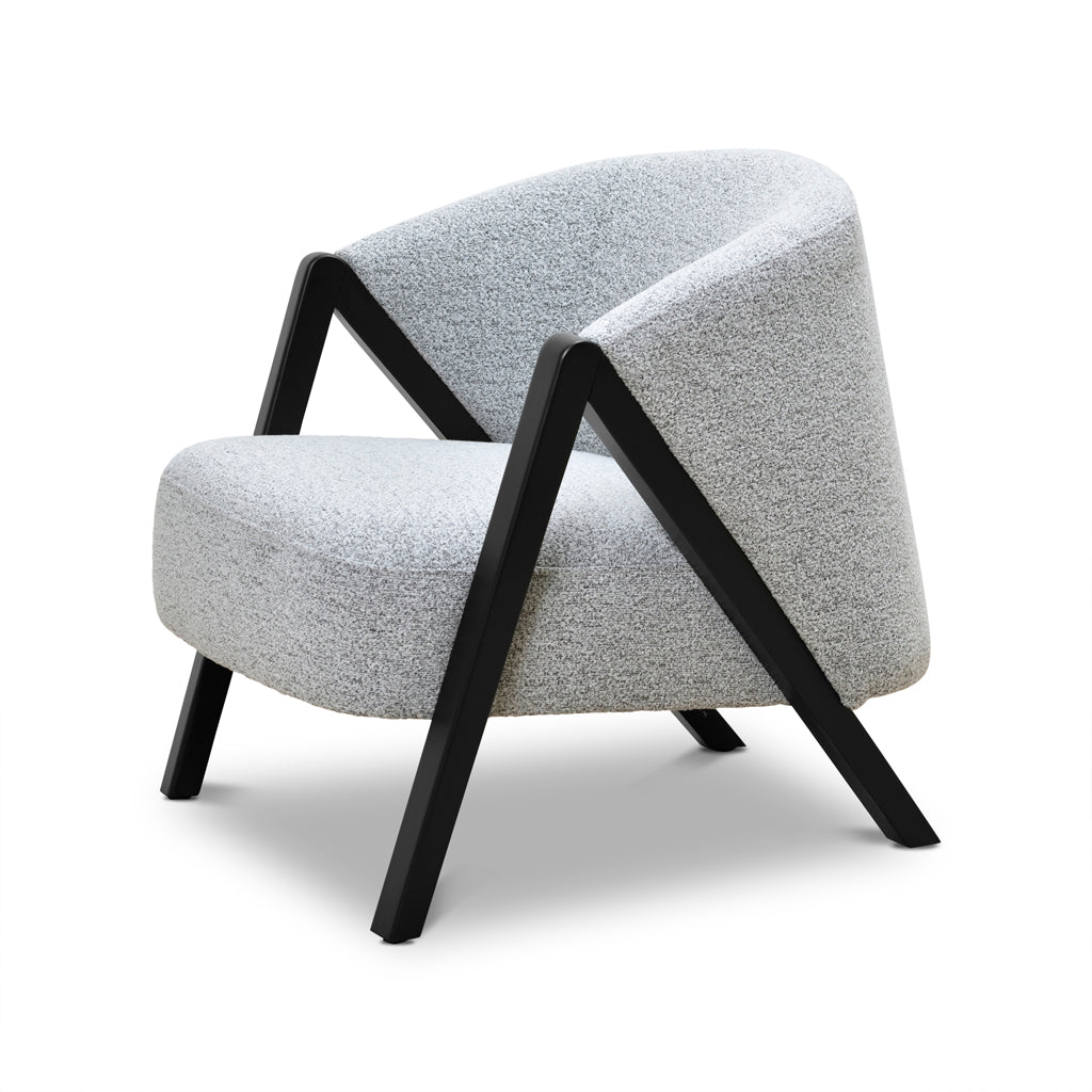 Freddie Fabric Armchair - Light Grey Fleck Armchair Iggy-Core   