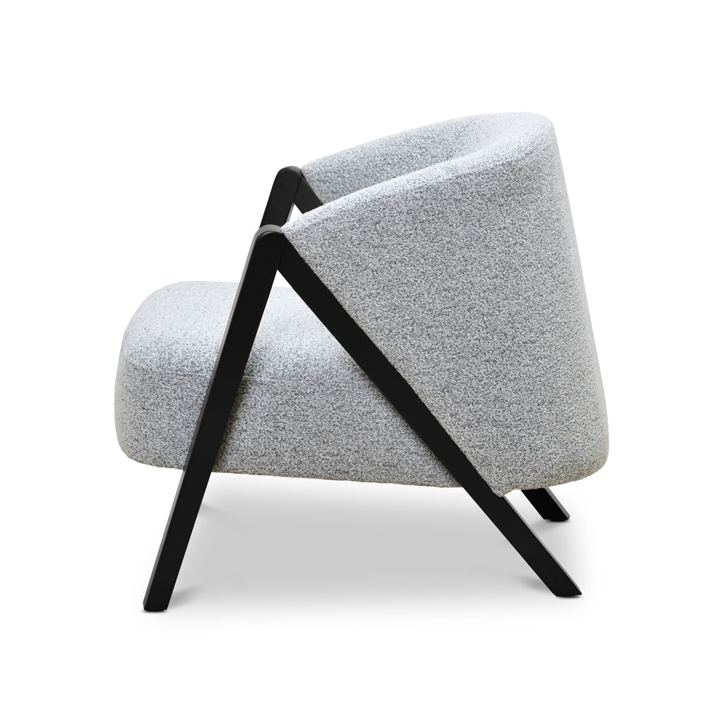 Freddie Fabric Armchair - Light Grey Fleck Armchair Iggy-Core   
