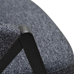 Freddie Fabric Armchair - Dark Grey Fleck - Black Oak Armchair IGGY-Core   