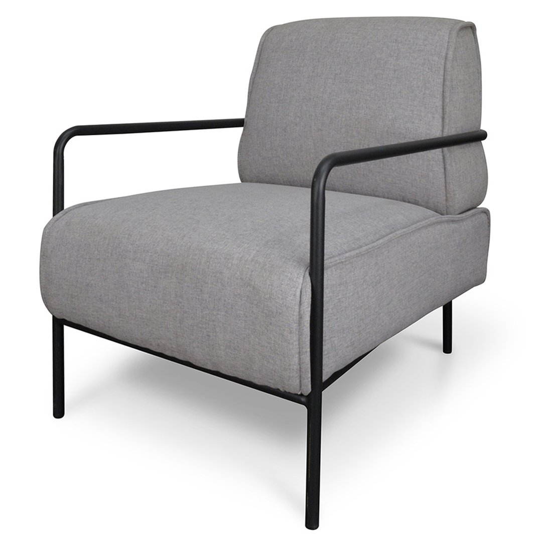 Ex Display - Ken Fabric Lounge Chair - Light Grey Armchair LF-Core
