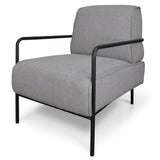 Ex Display - Ken Fabric Lounge Chair - Light Grey Armchair LF-Core