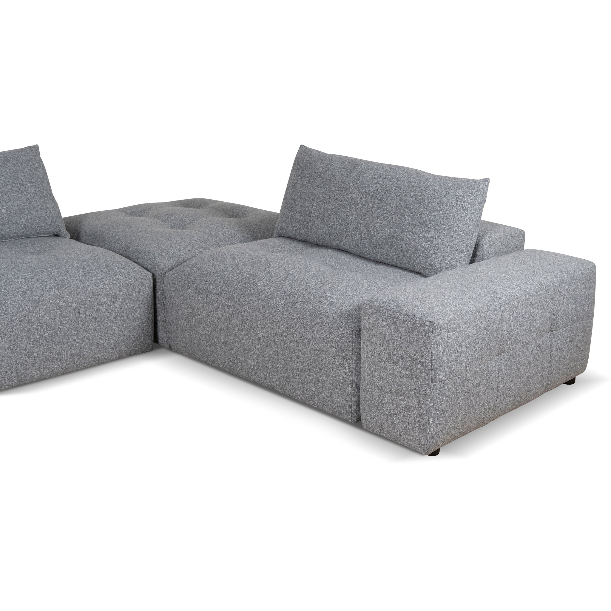 Ex Display - Oliver Modular Chaise Fabric Sofa - Glacier Grey Sofa K Sofa-Core