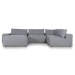 Ex Display - Oliver Modular Chaise Fabric Sofa - Glacier Grey Sofa K Sofa-Core