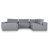 Ex Display - Oliver Modular Chaise Fabric Sofa - Glacier Grey Sofa K Sofa-Core