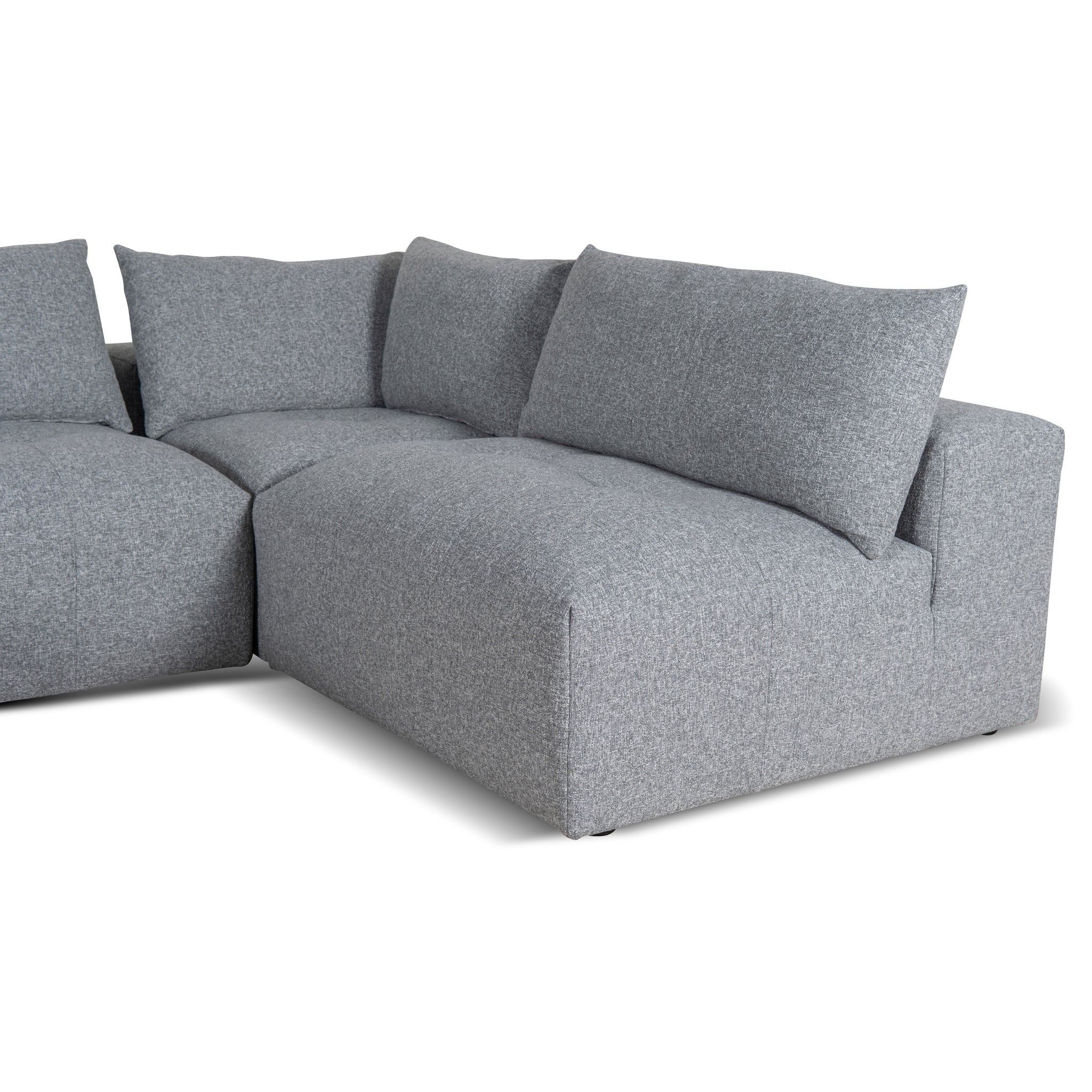 Ex Display - Oliver Modular Chaise Fabric Sofa - Glacier Grey Sofa K Sofa-Core