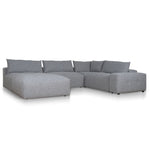 Ex Display - Oliver Modular Chaise Fabric Sofa - Glacier Grey Sofa K Sofa-Core