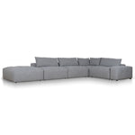 Ex Display - Oliver Modular Chaise Fabric Sofa - Glacier Grey Sofa K Sofa-Core