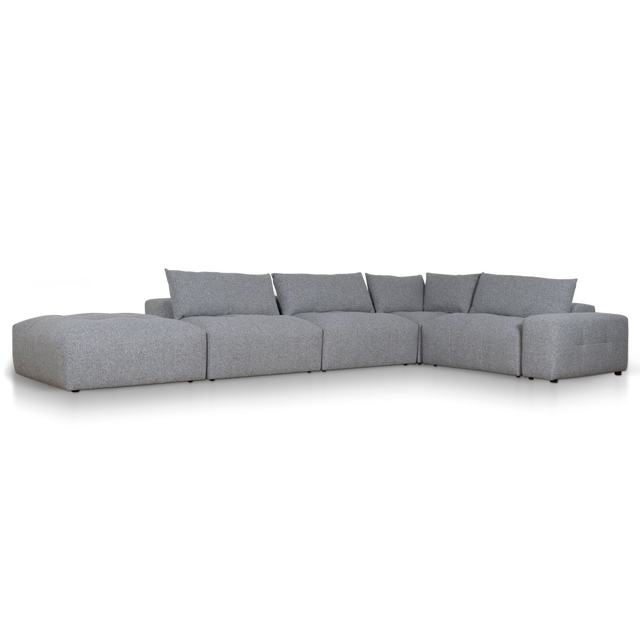 Ex Display - Oliver Modular Chaise Fabric Sofa - Glacier Grey Sofa K Sofa-Core