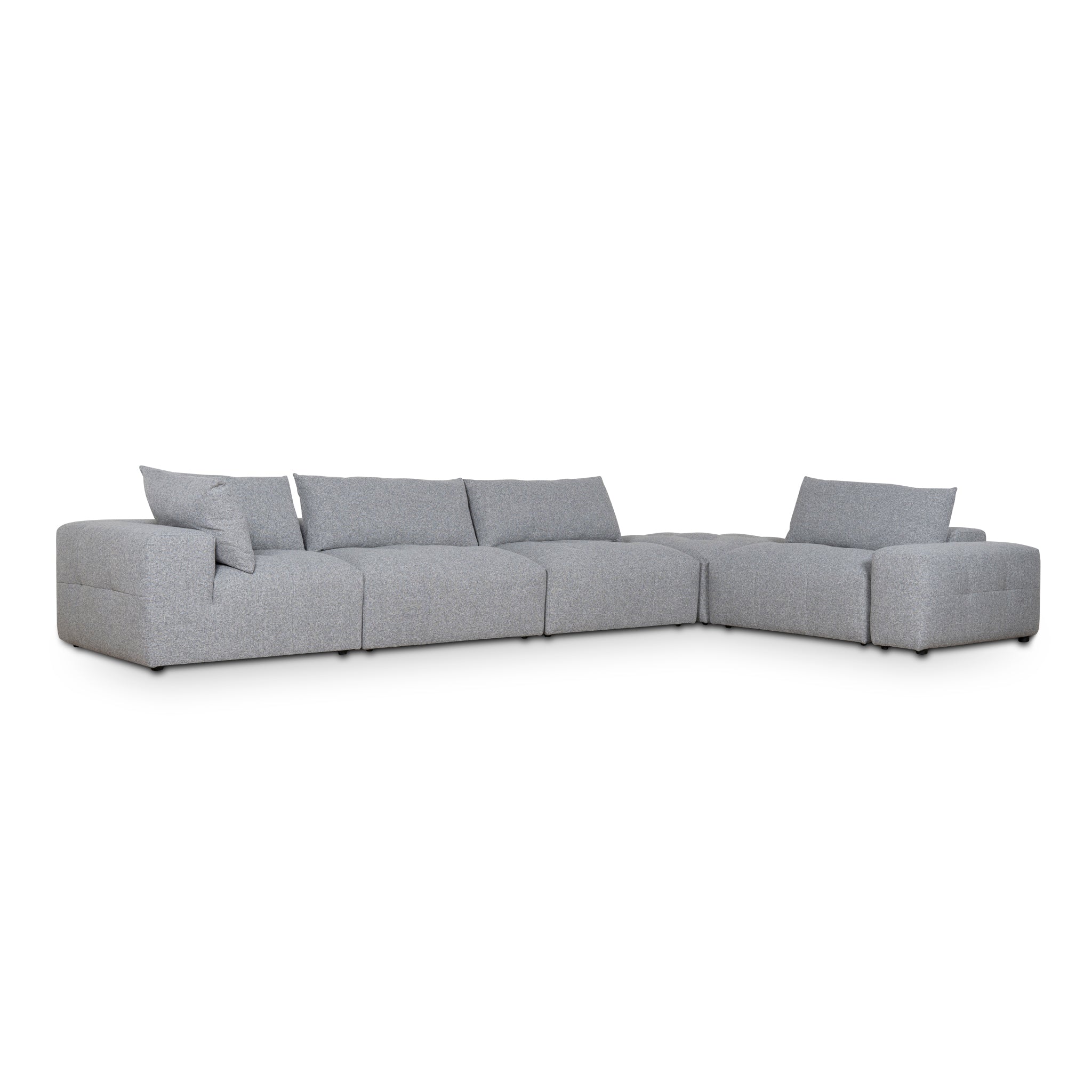 Ex Display - Oliver Modular Chaise Fabric Sofa - Glacier Grey Sofa K Sofa-Core