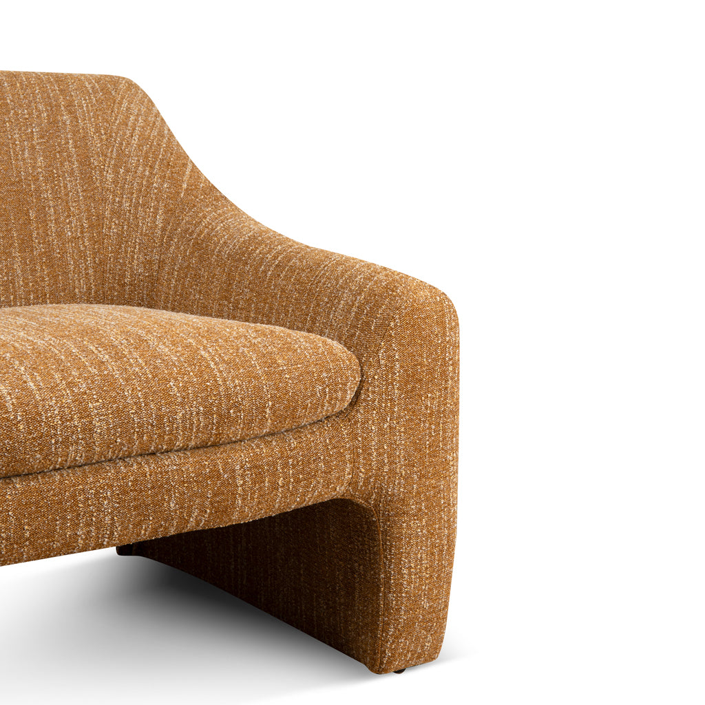 Rubin Fabric Armchair - Ginger Brown Armchair K Sofa-Core   