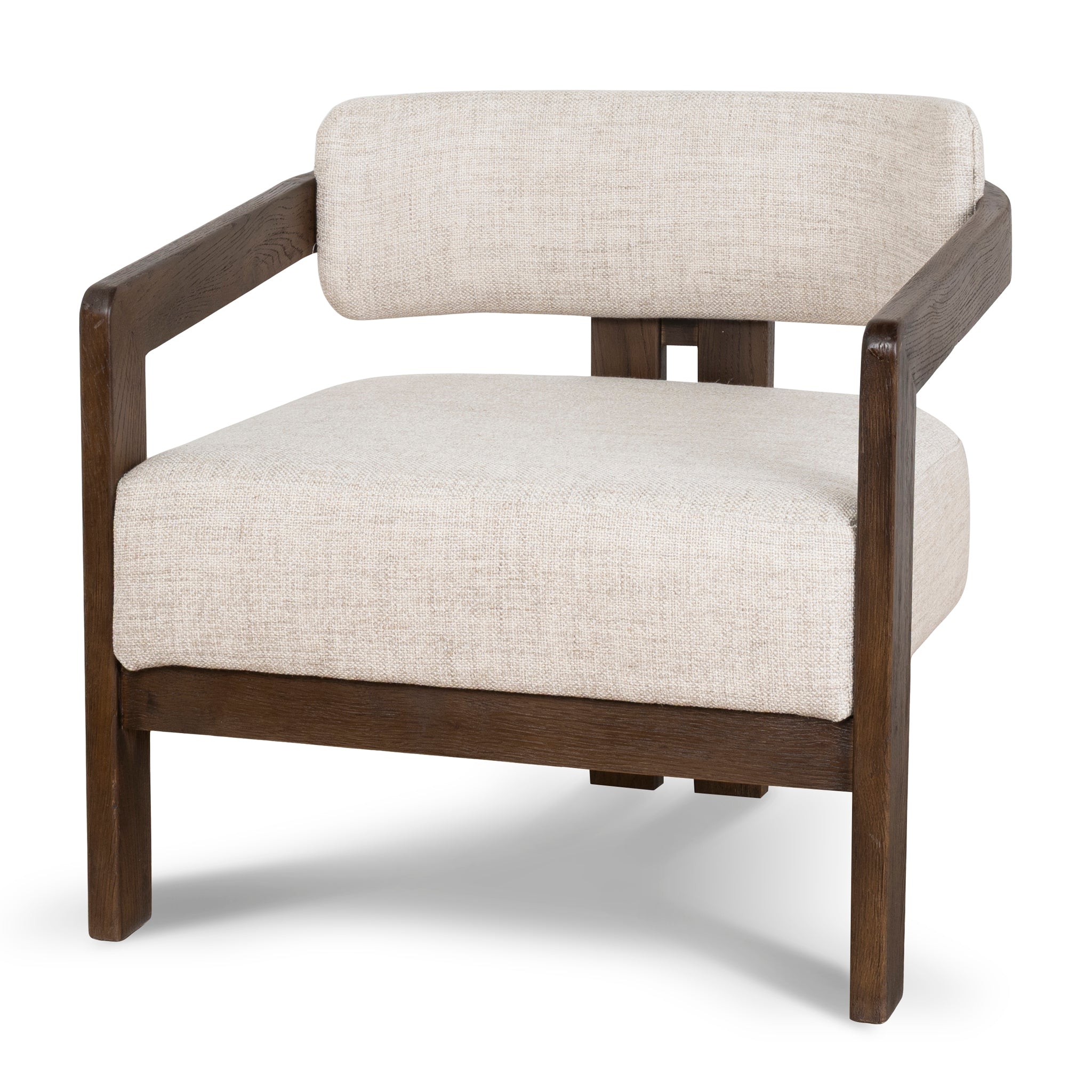 Malene Walnut Armchair - Linen