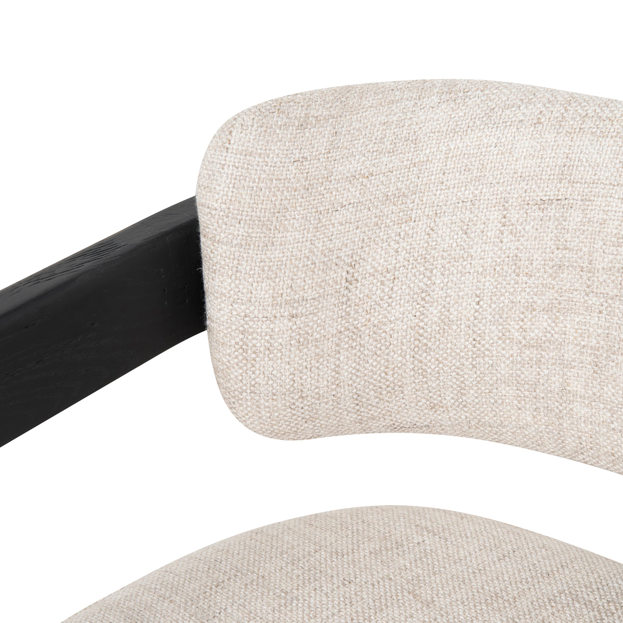 Ex Display - Malene Black Armchair - Linen Armchair Nicki-Core