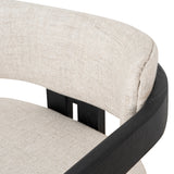 Ex Display - Malene Black Armchair - Linen Armchair Nicki-Core