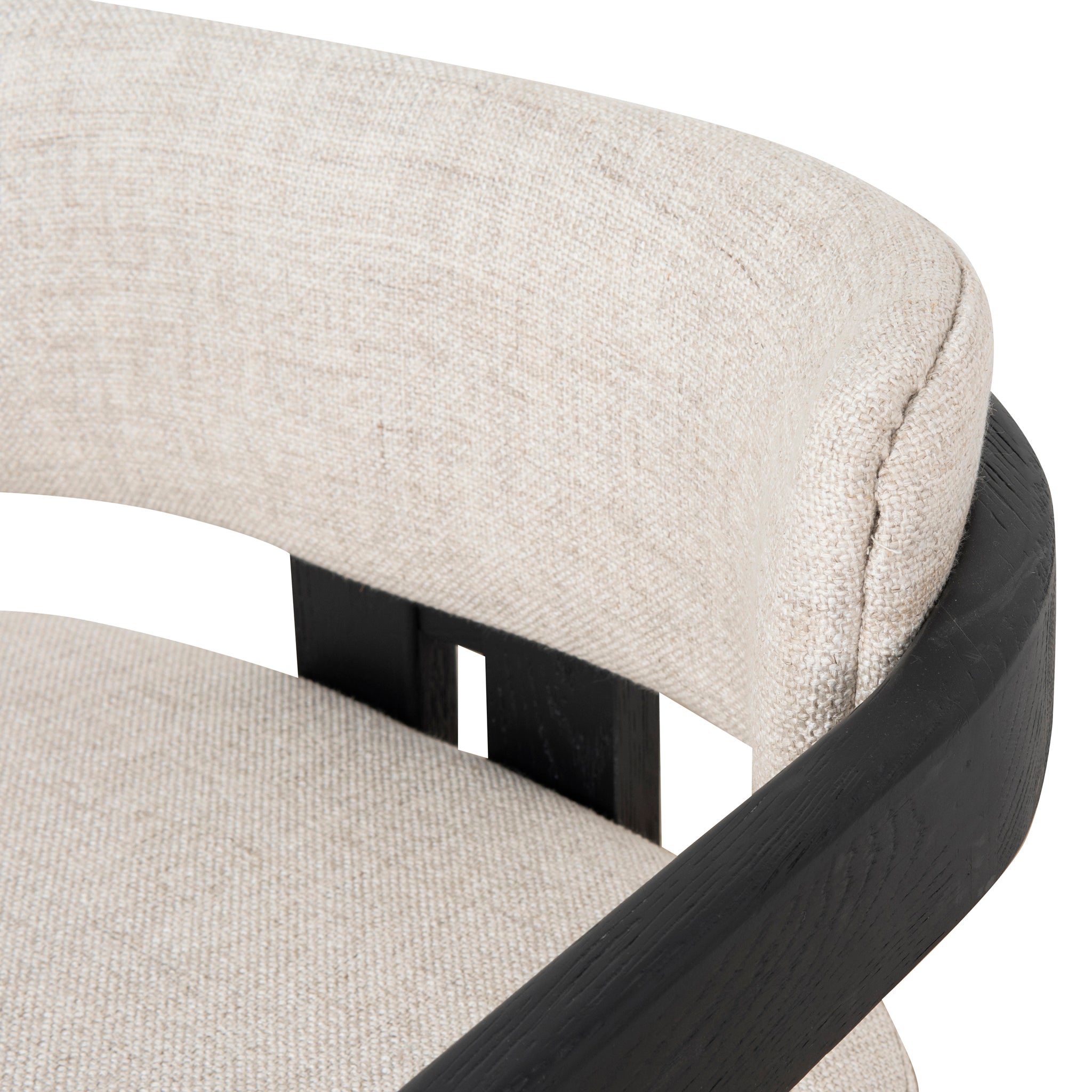Ex Display - Malene Black Armchair - Linen Armchair Nicki-Core