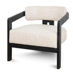 Ex Display - Malene Black Armchair - Linen Armchair Nicki-Core