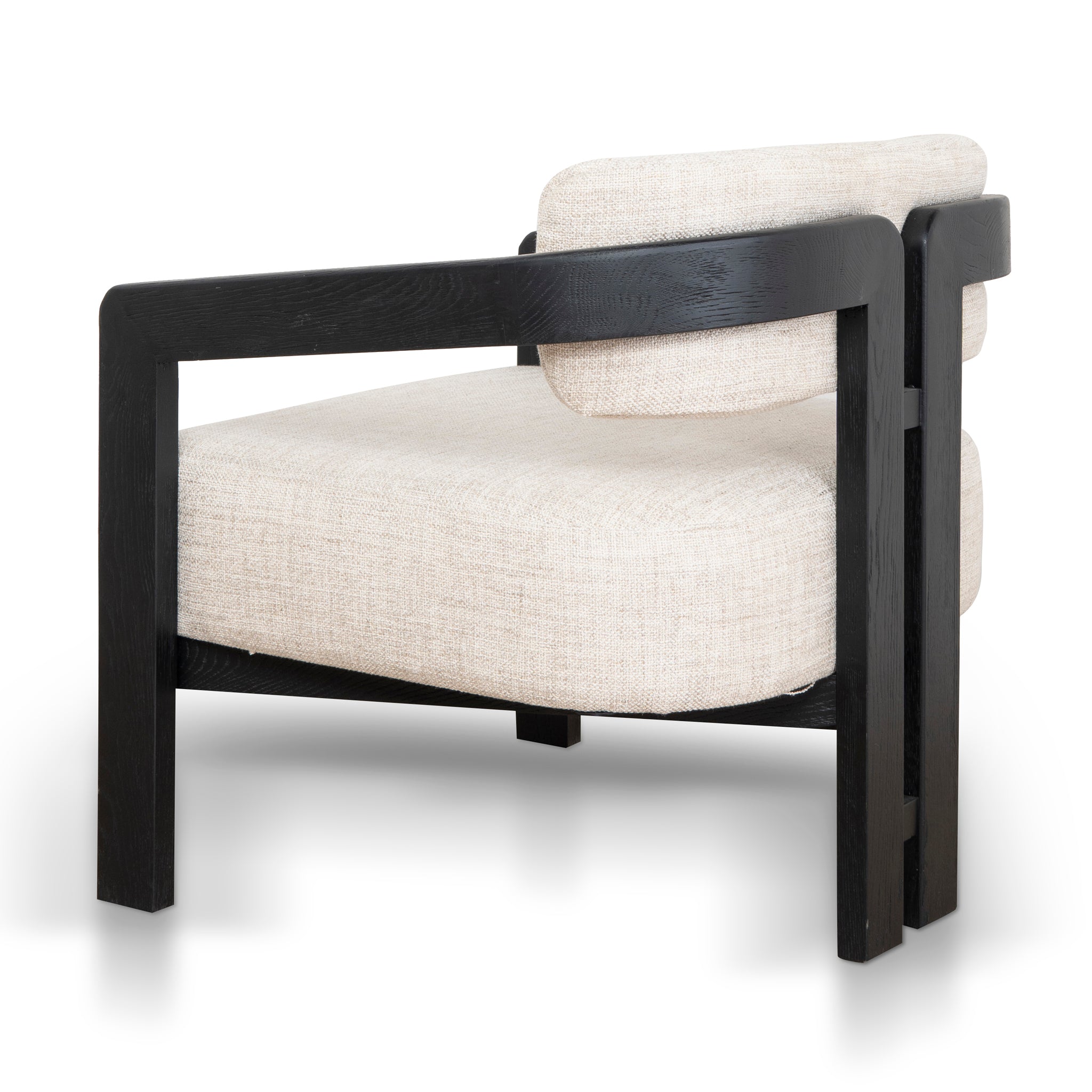 Ex Display - Malene Black Armchair - Linen Armchair Nicki-Core