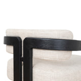 Ex Display - Malene Black Armchair - Linen Armchair Nicki-Core