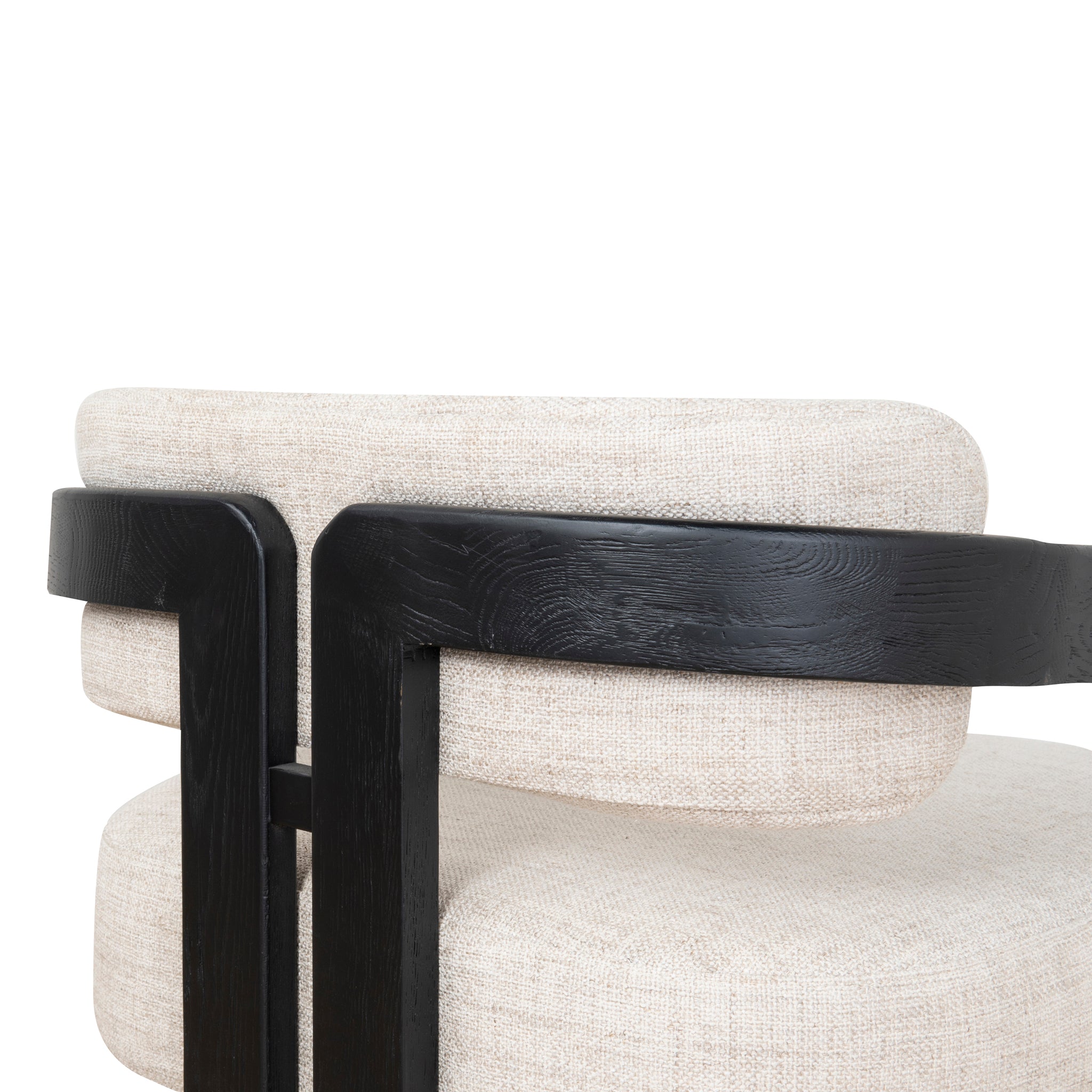 Ex Display - Malene Black Armchair - Linen Armchair Nicki-Core