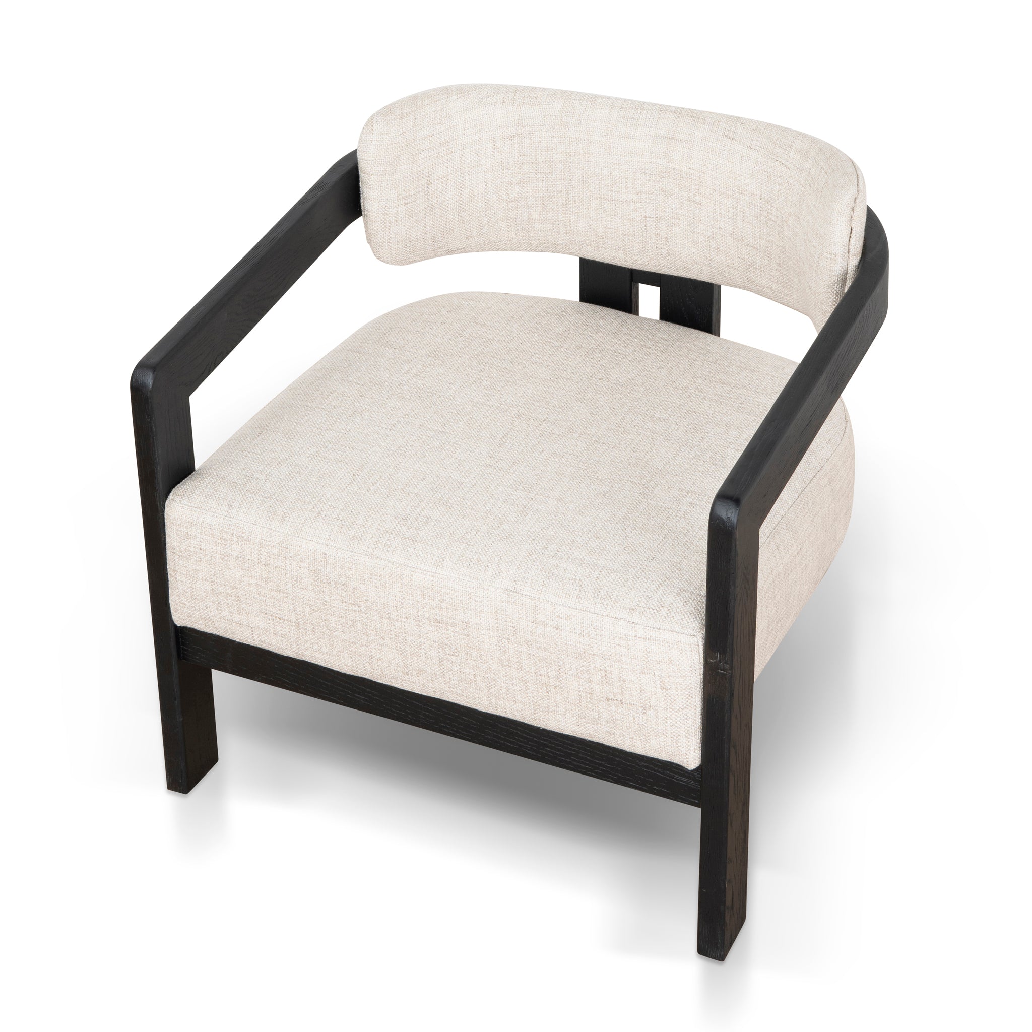 Ex Display - Malene Black Armchair - Linen Armchair Nicki-Core