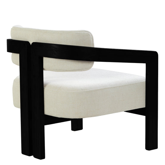 Malene Black Armchair - Linen Armchair Nicki-Core   