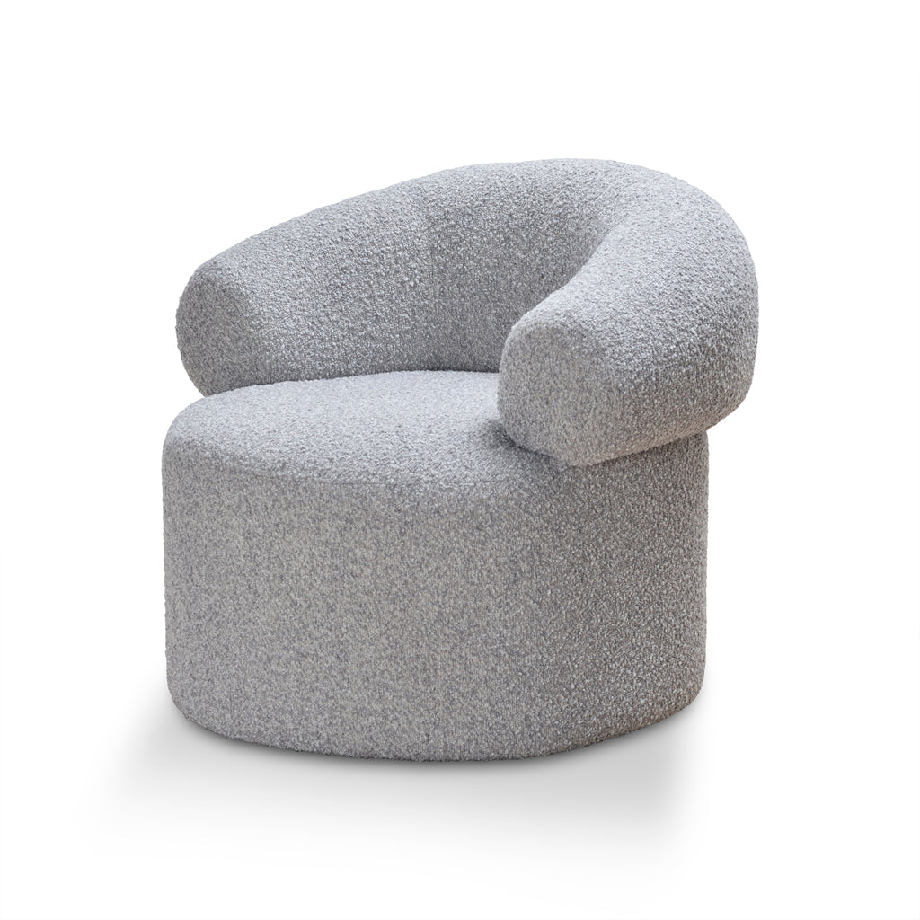Caradoc Armchair - Light Grey Boucle Armchair Casa-Core
