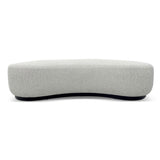 Aldona 1.8m Long Ottoman - Pearl Grey Boucle Ottoman Blue Steel Sofa- Core   