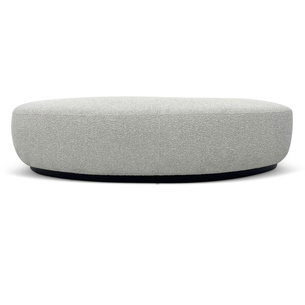 Aldona 1.8m Long Ottoman - Pearl Grey Boucle Ottoman Blue Steel Sofa- Core