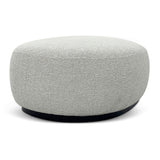 Aldona 1.8m Long Ottoman - Pearl Grey Boucle Ottoman Blue Steel Sofa- Core   