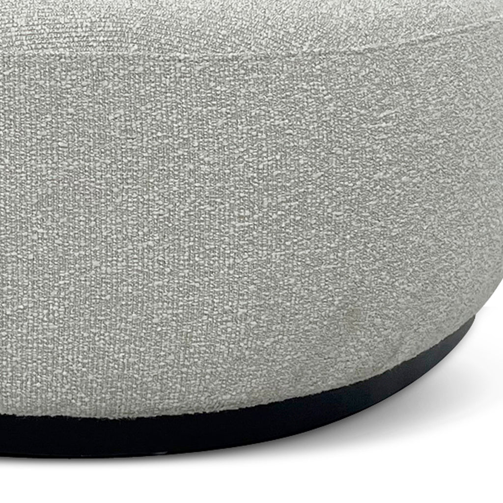 Aldona 1.8m Long Ottoman - Pearl Grey Boucle Ottoman Blue Steel Sofa- Core   