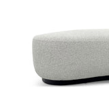 Aldona 1.8m Long Ottoman - Pearl Grey Boucle Ottoman Blue Steel Sofa- Core   