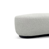 Aldona 1.8m Long Ottoman - Pearl Grey Boucle Ottoman Blue Steel Sofa- Core