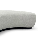 Aldona 1.8m Long Ottoman - Pearl Grey Boucle Ottoman Blue Steel Sofa- Core   